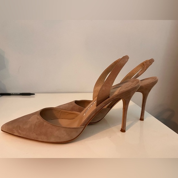 Manolo Blahnik | Shoes | Manolo Blahnik Shoespumps Beautiful Taupe ...